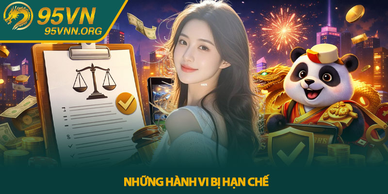 Điều khoản điều kiện 95VN - Quy định người chơi cần biết 3 Những hành vi bị hạn chế