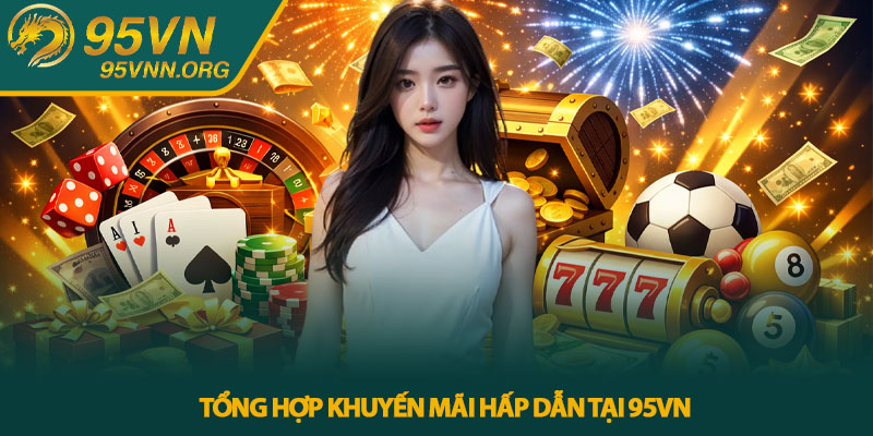 Khuyến mãi 95VN - Tổng hợp ưu đãi hấp dẫn cho cược thủ 2 Tổng hợp khuyến mãi hấp dẫn tại 95VN